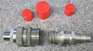 PARKER STRATOFLEX 155006 SELF-SEALING HYDRAULIC COUPLING SET 9/16-18 3/8" TS  - Picture 1 of 4