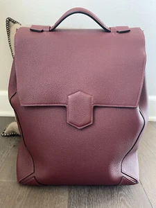 100% Authentic HERMES Sac a dos Flash Backpack in Rouge Veau Evergrain Leather - Picture 1 of 9