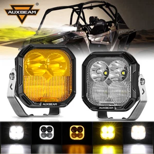 2x AUXBEAM 3" 11600LM LED Pods Lights Combo DRL & Amber Turn Signal for Can-Am - Picture 1 of 12
