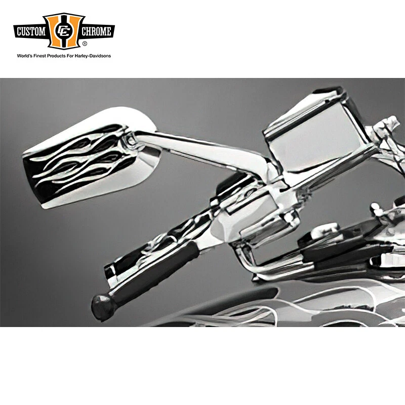 Kit de montagem em espelho cromado compatível com Harley Touring Sportster Softail Dyna 1996-Up - Imagem 1 de 1
