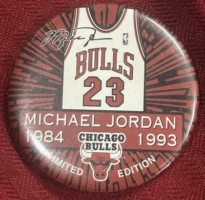 Michael Jordan 1984-1993 Limited Edition Commemorative Button Pin WinCraft - Image 1 of 2