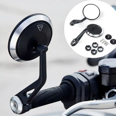 Triumph Street Triple Rocket 3 Trident 660 Bar End Mirrors CNC Aluminum Convex - Imagem 1 de 4