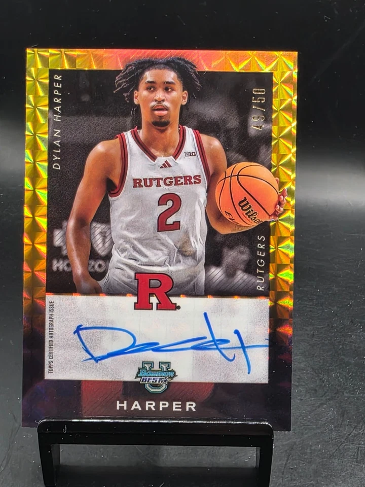 2024-25 BOWMAN U BEST DYLAN HARPER ISO SIGNATURES 49/50 GOLD GEOMETRIC #ISO-DH - Image 1 of 4