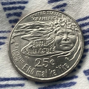 Edith Kanaka’ole Misprint Quarter “in Cod We Trust” - Picture 1 of 3