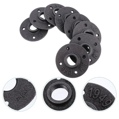 8 pezzi raccordi in ghisa malleabile 3/4 pollici flangia pavimento 4 fori filettati - Immagine 1 di 4