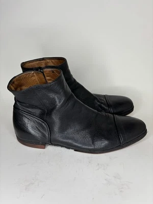 silvano sassetti Zip Up Cap Toe Chelsea Boots Men Size 11 Black Leather Italy  - Image 1 of 4