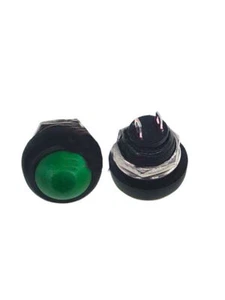 10Pcs Green 12mm Waterproof ph button for switch PBS-33B #A6-9 - Picture 1 of 4