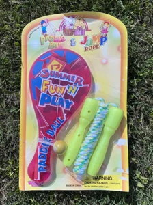 Paddle Ball & Jump Rope Game Set - Outdoor, Summer Games - Picture 1 of 12
