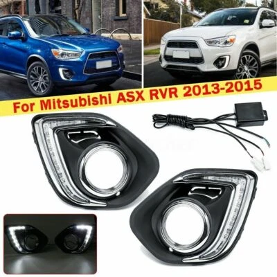 For Mitsubishi ASX Outlander Sport 2013-2015 LED Daytime Running Fog Light Lamp - Image 1 of 4