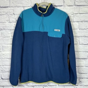 Columbia PFG Fleece Sweater Mens L Harborside ll Colorblock Snap Patagonia Style - Picture 1 of 8