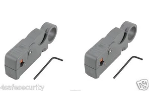2x NUOVO SPELACAVI COASSIALE SPELACAVI STRUMENTO COASSIALE RG59 RG58 RG6 - Foto 1 di 2