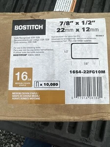 Bostitch 16 gauge 1/2" Crown 7/8”Leg Staples, Bostitch Sheathing Staples. 10,080 - Picture 1 of 5