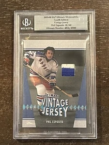 2003-04 Be A Player Phil Esposito Ultimate Memorabilia Vintage Jersey #d 22/40 - Picture 1 of 2