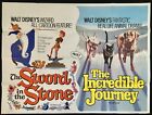 Sword in the Stone | Incredible Journey ORIGINAL Quad Movie Poster Disney 