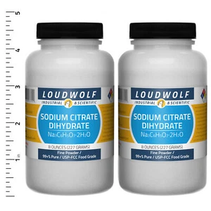Sodium Citrate 1 lb Total (2 Bottles) USP-FCC Food Grade Fine Powder USA SELLER - Picture 1 of 4