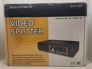 MONOPRICE MSV-102 VGA Video Splitter (Brand New | NIB | Factory Sealed) - Picture 1 of 2