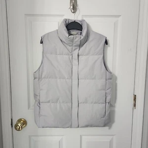 THEORY SHELL DOWN VEST Size Small Silver Gray - Picture 1 of 4