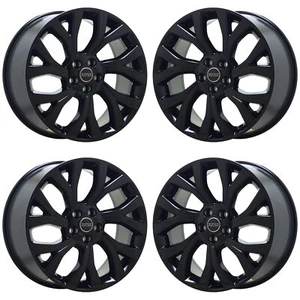 21" Range Rover HSE Gloss Black wheels rims Factory OEM set 72322 72323 EXCHANGE - Picture 1 of 8