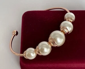 Luxus Perlen Armband Armreif Perle 750er Rosegold 18K vergoldet Damen - Bild 1 von 6