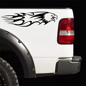 Juego de 2 calcomanías Eagle Head para cama o parabrisas de camión - Imagen 1 de 1