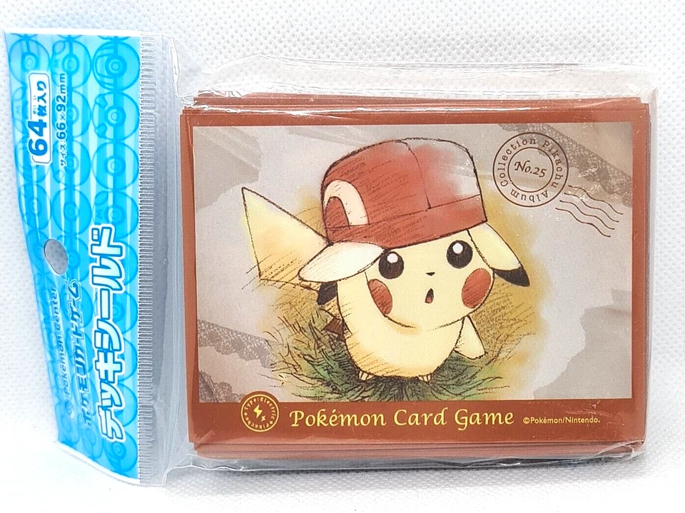 Pokemon Special Pikachu with Hat Ash Orange Card Game Protector Sleeves (64) - Bild 1 von 1