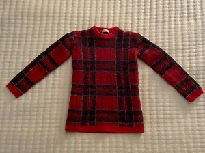 Genuine W/ Hologram Dolce&Gabbana Very Soft Tartan Wool Kids Sweater Size 4-5 - Picture 1 of 7