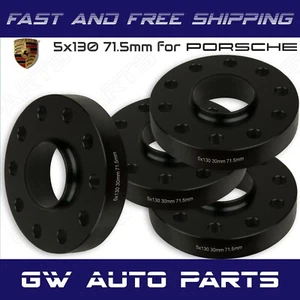 4PC 5x130 30mm Hub Centric Wheel Spacers CB71.5 Fit Porsche 911 Audi Q7 Touareg - Picture 1 of 1