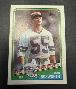 SET BREAK - 1988 Topps Brian Bosworth Super Rookie Card #144 - BEAUTIFUL - Picture 1 of 2