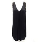Biba Black Beaded Slip Dress Uk 12 Women's Evening Wear Rmf05-Sm