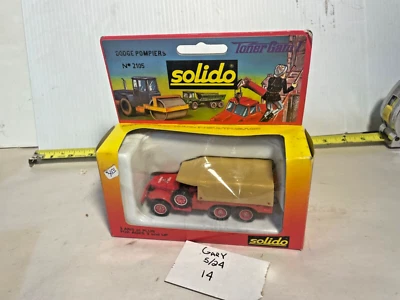 Camión de bomberos Dodge Pompiers Solido #2105 vintage nuevo en caja Foto 1 de 4