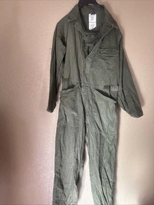 Army Military Sateen Coveralls Type I Green Vintage 1980” Men's Size M - Picture 1 of 4