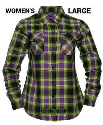 DIXXON Flannel x ROB ZOMBIE Collab Flannel Shirt- Women's L - Image 1 of 4