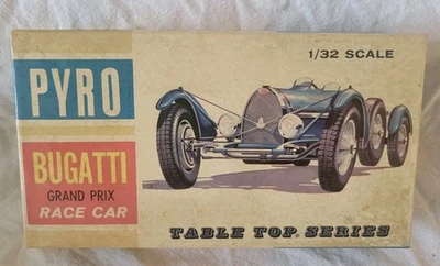Vintage PYRO Bugatti Grand Prix Model Kit 1/32 Scale Table Top Series C303-60  - Image 1 of 4