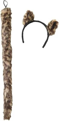 FORUM DELUXE COUGAR PLUSH ANIMAL SET EARS & TAIL UNISEX COSTUME ACCESSORY 68786 - Image 1 of 3