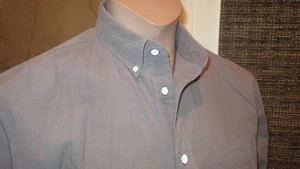W@W Rag & Bone Cotton Button Down Shirt Size Large Gray Mauve Frocket - Picture 1 of 9