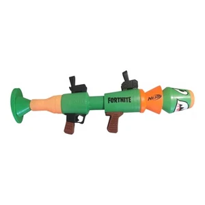 Nerf XOXO Fortnite Rocket Launcher Toy Gun - Green & Orange Bazooka by Hasbro - Picture 1 of 13