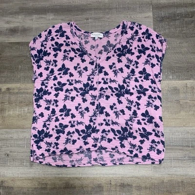 Top Michael Stars Rosa Floral Gasa Muselina Algodón Pequeño Foto 1 de 3