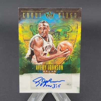 Avery Johnson 2018-19 Panini Court Kings automático 21/49 San Antonio Spurs Foto 1 de 2