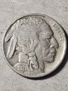 1926-P 5C Buffalo Indian Head Nickel, Full Date, Free Shipping - Picture 1 of 2