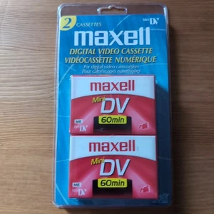 Maxell Mini DV 60 Minutes Lot de 2 Mini DV Casettes vierges pour caméscope vidéo - Photo 1 sur 2