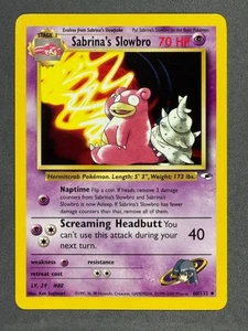 Sabrina's Slowbro 60/132 Gym Heroes Series Uncommon Stage 1 Pokemon Karte 2000 NM - Bild 1 von 6