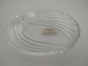 Julia Poland -Vintage Hand Cut, Lead Crystal Glass Plate with Saw-tooth Edge  - Picture 1 of 3