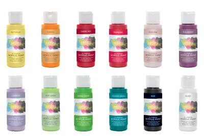 DOCRAFTS ARTISTE Artiste Acrylfarbe - Botanische Themen Set 12 x 59 ml