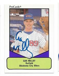 GAR MILLAY 1990 PROCARDS AUTOGRAPHED SIGNED # 691 OKLAHOMA CITY 89ERS DECEASED