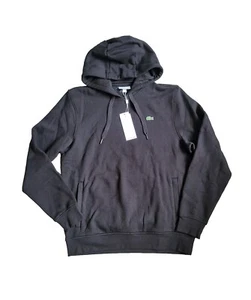 Sudadera con capucha negra con logotipo de Lacoste para hombre talla 5/US L/UK XL - Imagen 1 de 10