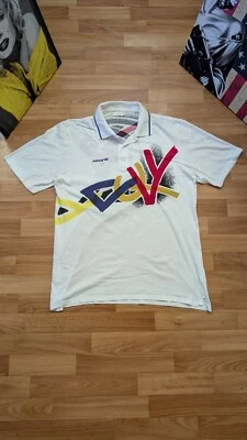 •RARE VINTAGE EDBERG US OPEN 1991 ADIDAS TENNIS SHIRT SIZE M MEN'S ADULT - Image 1 of 4