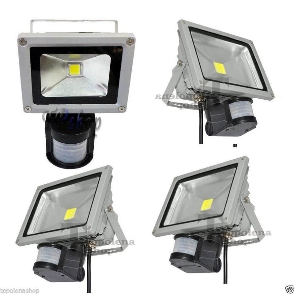 PDR* FARO A LED FARETTO CON SENSORE CREPUSCOLARE FREDDO ESTERNO 10W 20W 30W 50W - Immagine 1 di 1