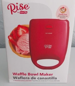 NIB RISE by DASH WAFFLE BOWL MAKER RED - Picture 1 of 2