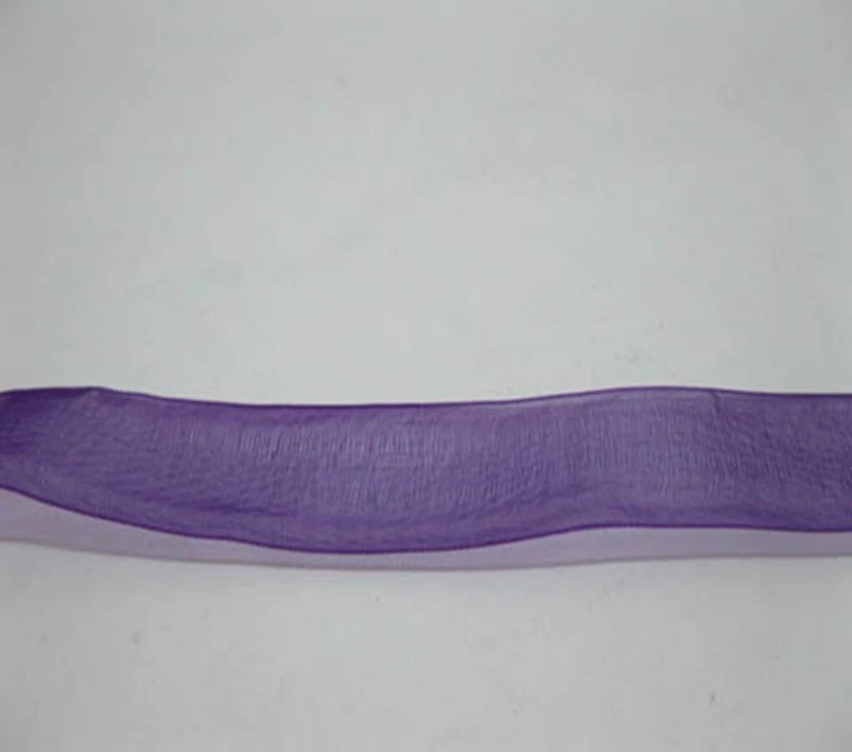 5Rolls X 50Yards Dark Purple Organza Ribbon 25mm - Image 1 of 3