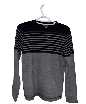 Футболка HAWK для мальчиков размер 14-16 в полоску поликоттон с длинным рукавом обычный воротникless - Изображение 1 из 4